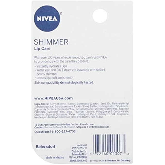 Nivea SHIMMER RADIANT LIP CARE 0.17 OZ (PACK OF 4) - Image 3